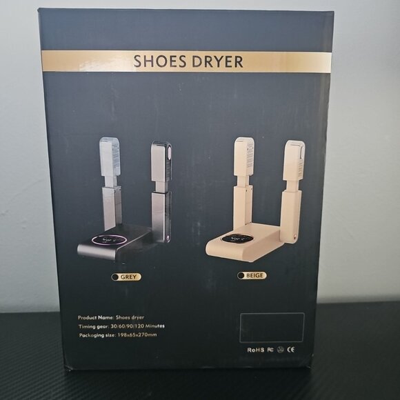 NEW Compact Portable Plug-In Black Shoes/Boots Drier w/ Digital Temp. Display - Picture 2 of 5